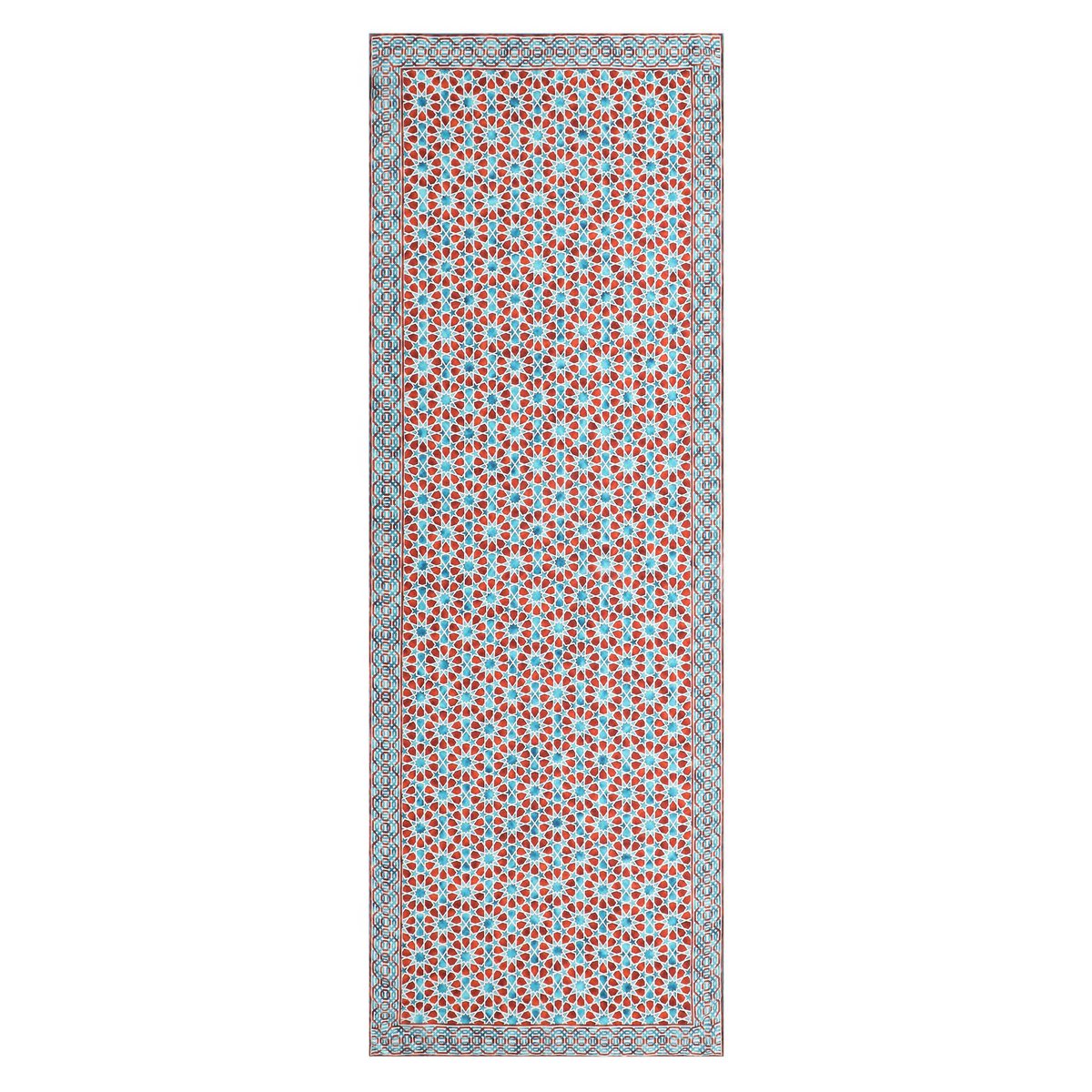 Brown and Blue Silk Scarf Fatima