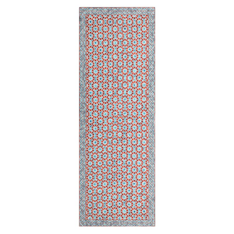 Brown and Blue Silk Scarf Fatima
