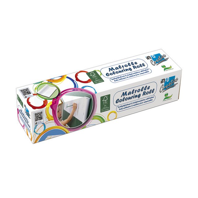 Tekenrol Info notes 30cmx12,2m blanco per rol in bedrukte doos zelfklevend