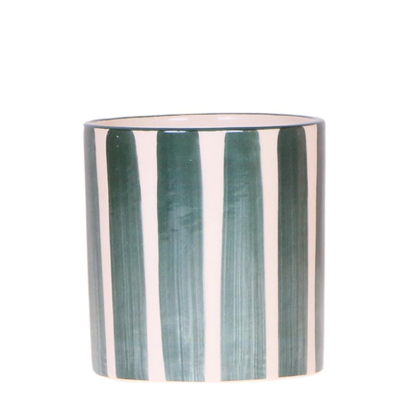 Kolibri Home | Painted stripe - Green - Ø9cm