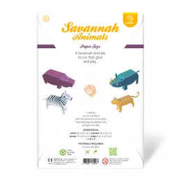 Savannah Animals Paper Toys