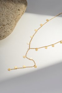 Gouden margueriet stalen marguerite ketting in roestvrij staal