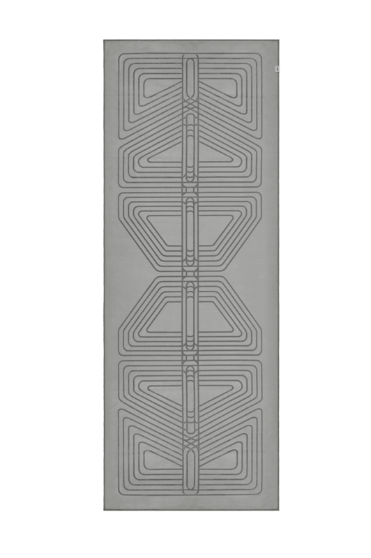 Gecko Warrior Yoga håndklæde - Moon Grey
