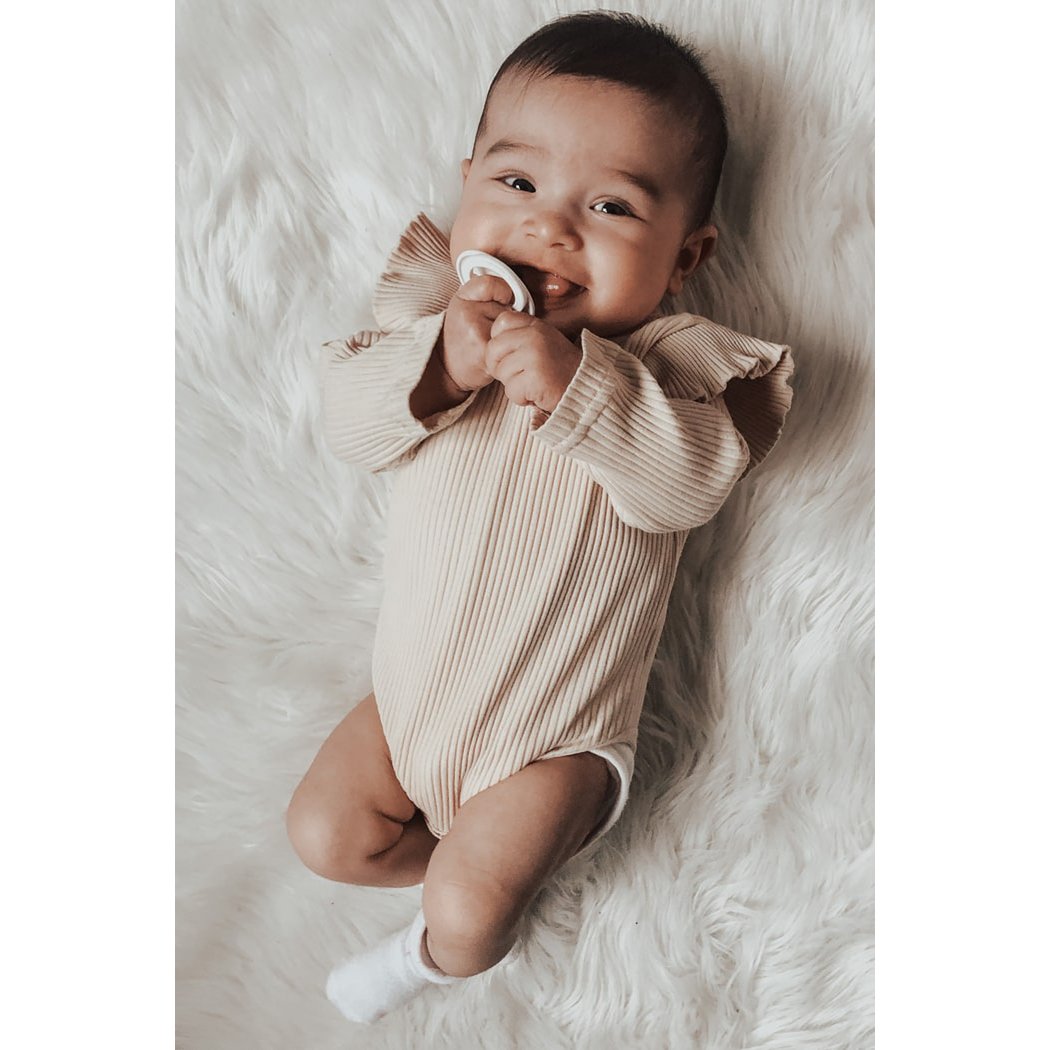 Ravies - Ruffle Romper - Beige