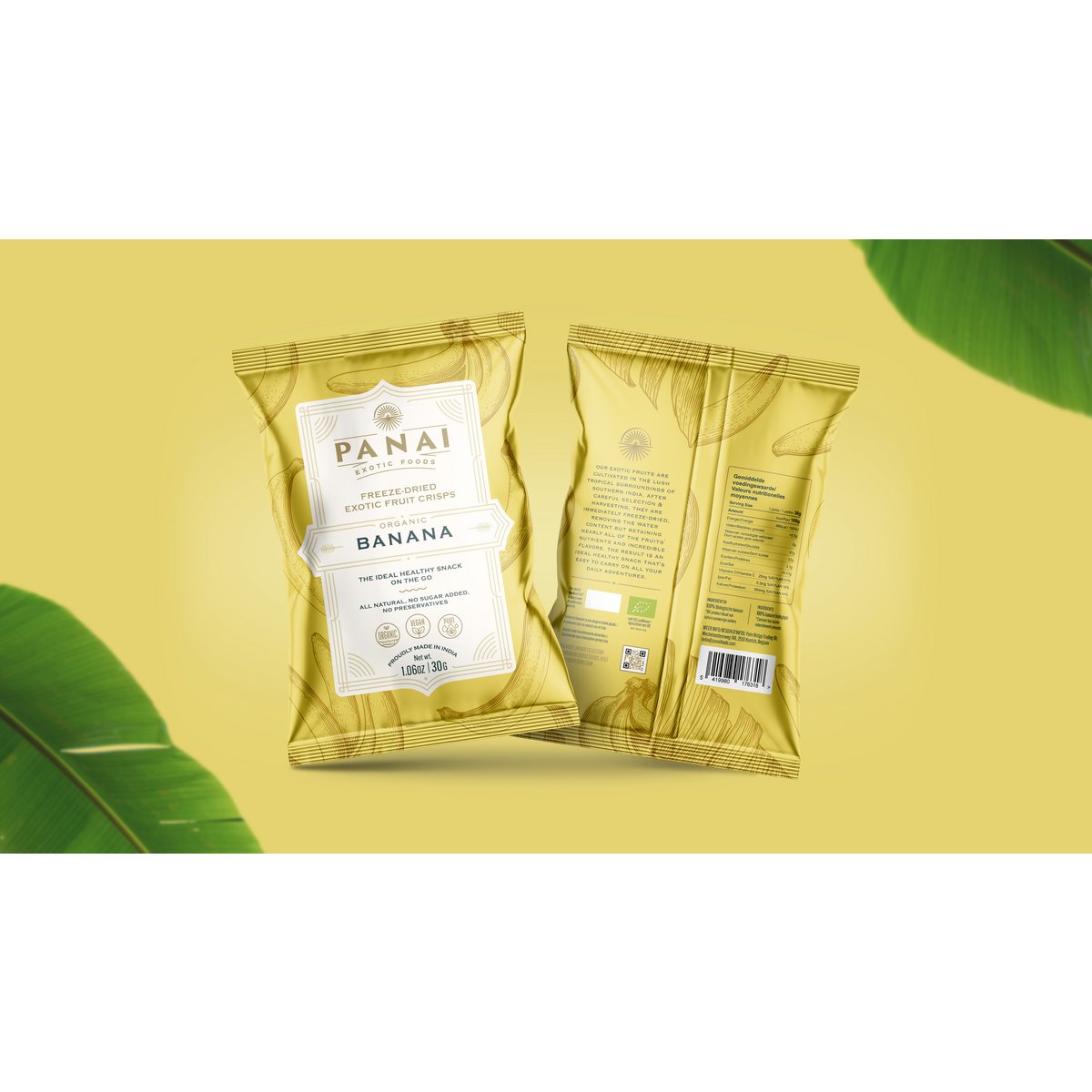 Panai Organic Freeze-dried Banana Crisps