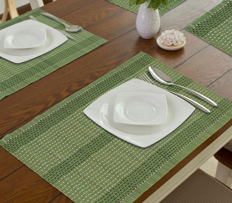 Manteles individuales | Tapetes de Comedor Reversibles de Bambú Orgánicos | 45x30cm