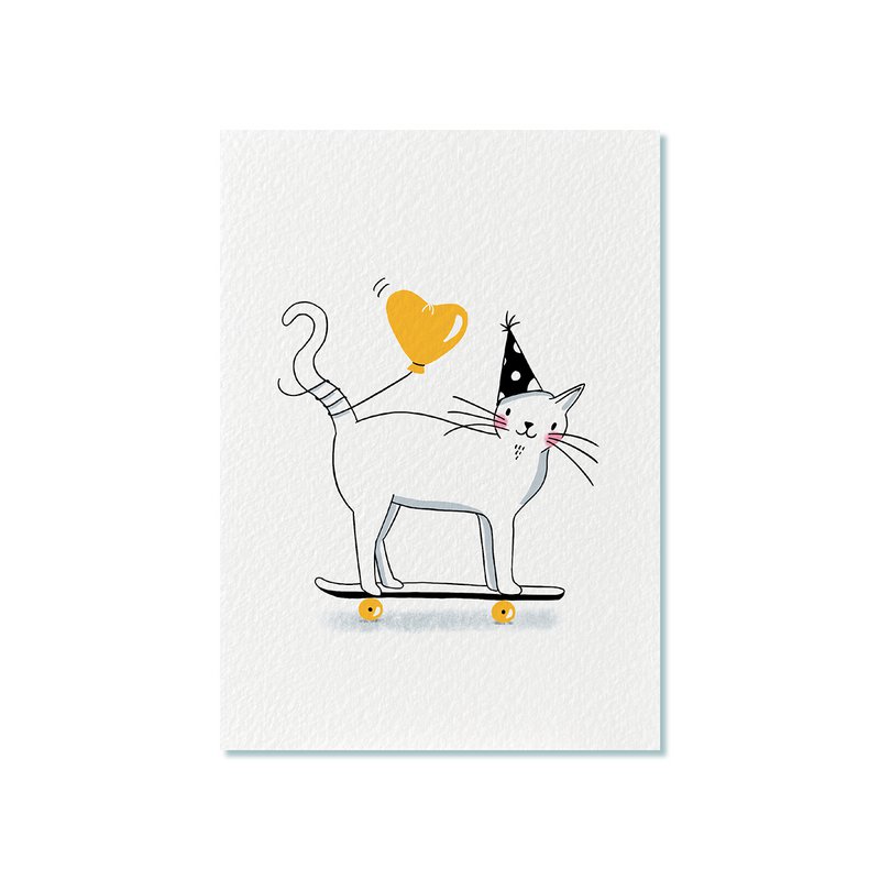 Ansichtkaart | Party Cat