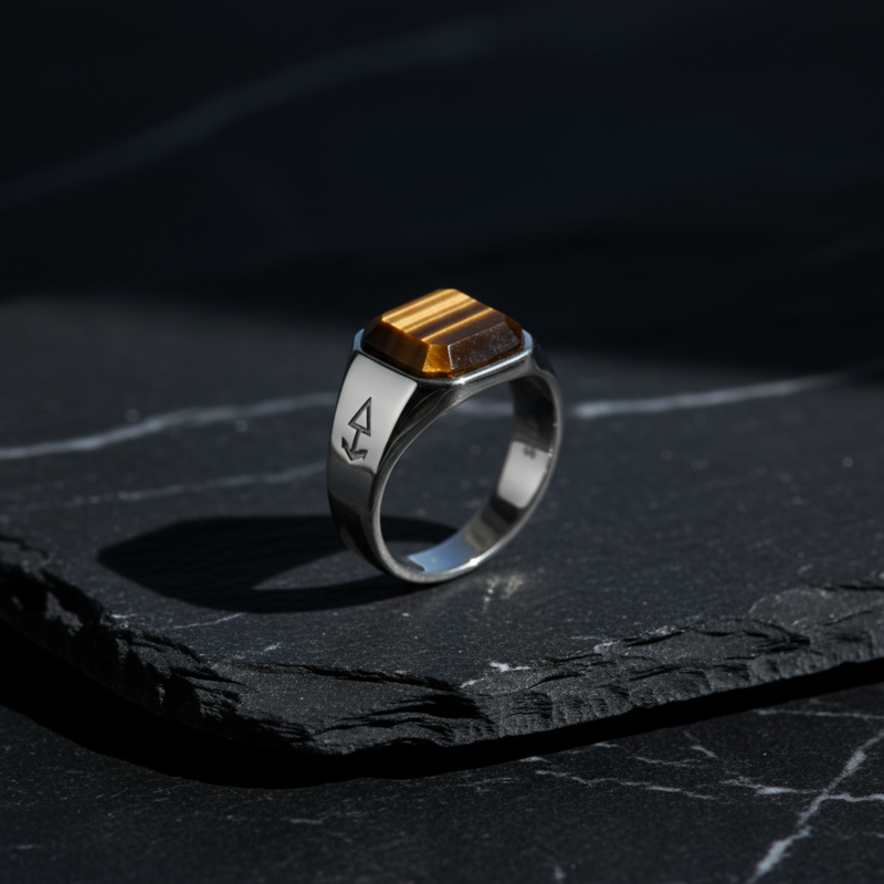 Ring HORUS TIGEREYE | 925 sølv