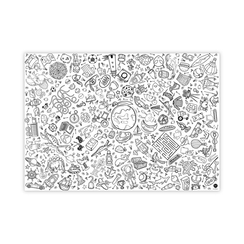 Coloring tablecloth motif explorer