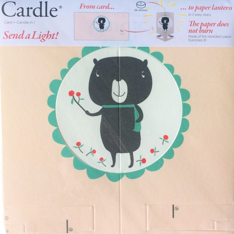 CARDLE Bear (Hum with Me) - Portavelas Tarjetas de felicitación