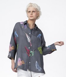 Linnen overhemd Fashionista Grijs
