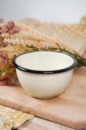 Emaille kleine Schüsselmilch 0,35 l Isabelle Rose