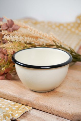 Enamell small bowl milk 0,35 L Isabelle Rose