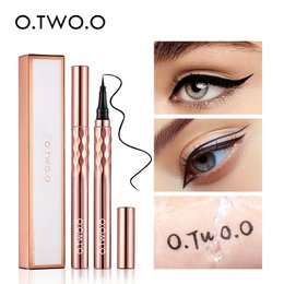 O.TWO.O Eyeliner w kredce Płynny eyeliner Wodoodporny, odporny na rozmazywanie Szybkoschnący 12-godzinny makijaż Ultracienki czarny eyeliner do strzałek