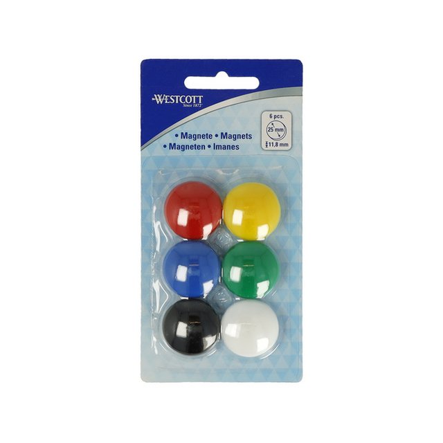 Magneet Westcott matchende pak på 6. plads. Ø 25mmx11,8mm, 300g hætte: 4-6 eller 80gr. papir