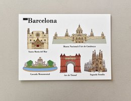 Ilustrowane Pocztówki Barcelona