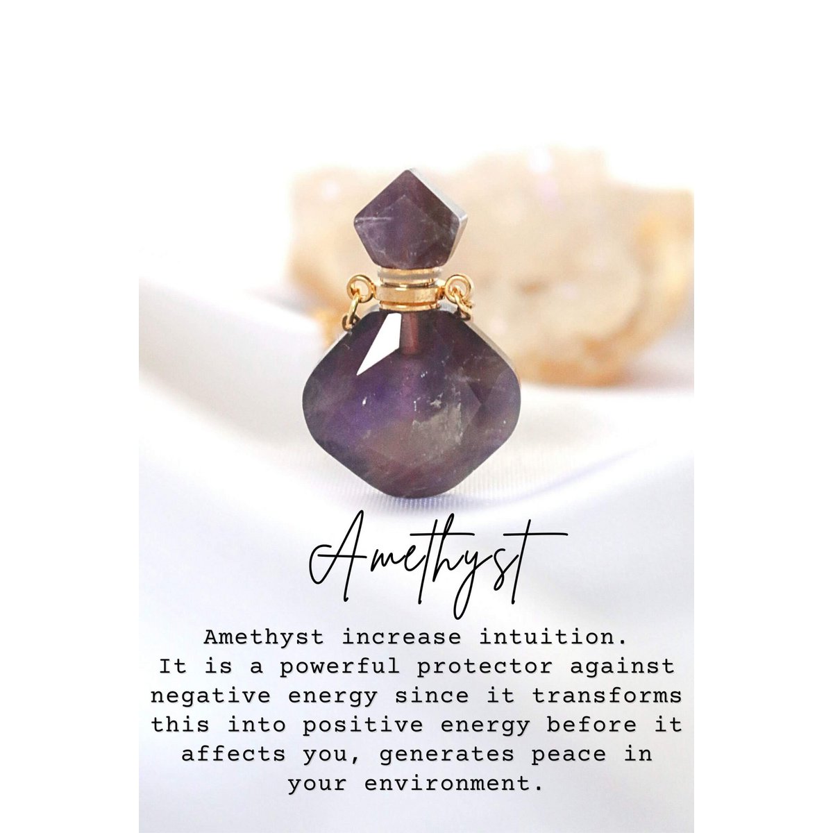 Luxury Mini Crystals Bottles | 24K Natural Crystals Bottle Necklaces