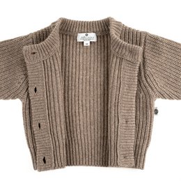Knitted Woolen Baby Cardigan - Merino Wool - Cobble