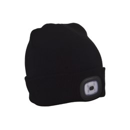 Bonnet avec LED Rechargeable et Amovible NOIR