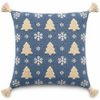 Blue Christmas Trees & Snow – Cushion Cover / Kussenhoes – Christmas 45×45 cm – Urbane Hide