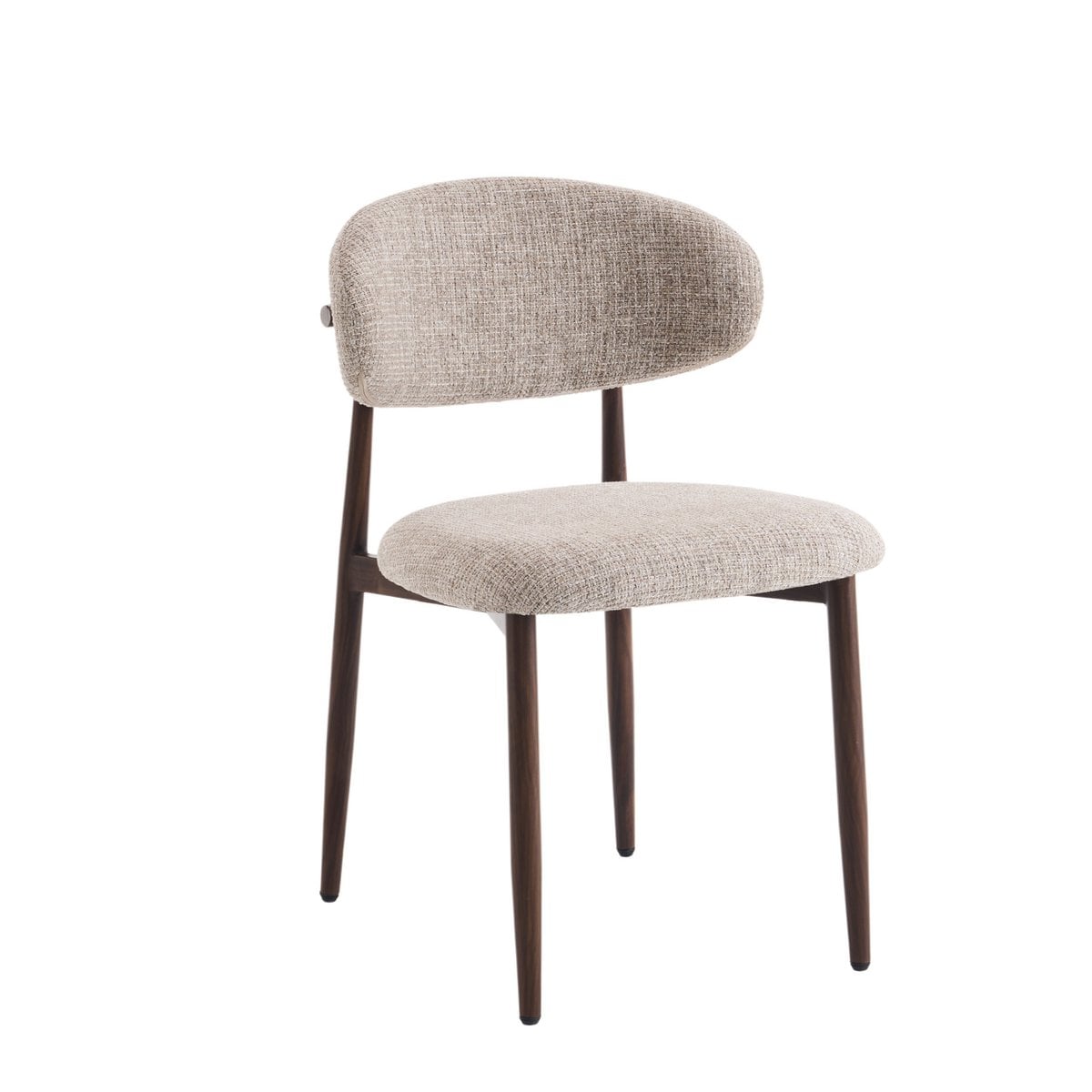Dining room chair Celia Taupe Walnut Santi