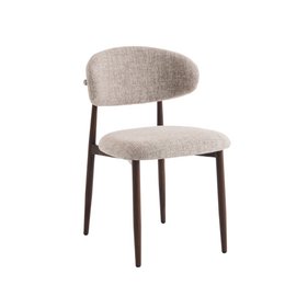 Dining room chair Celia Taupe Walnut Santi