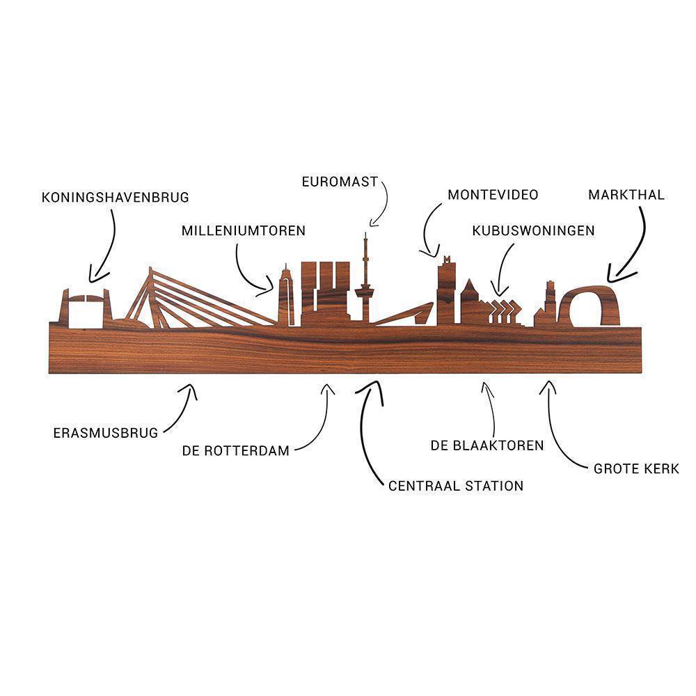 Stehende Skyline Rotterdam Schwarz