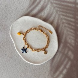 Treasures marine bracelet 18k gold plated
