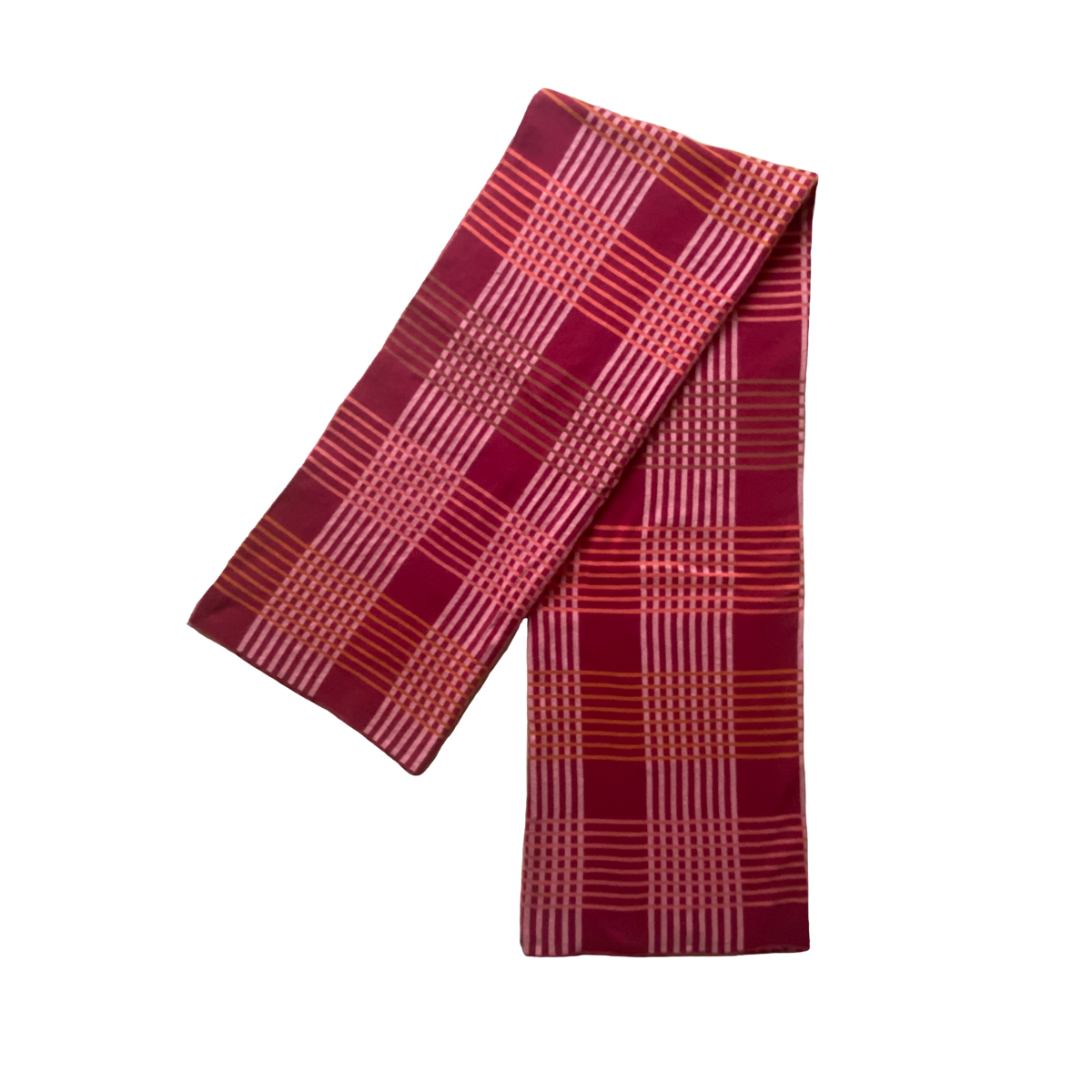 Ruth Red Jacquard Throw – Blødt børstet bomuld