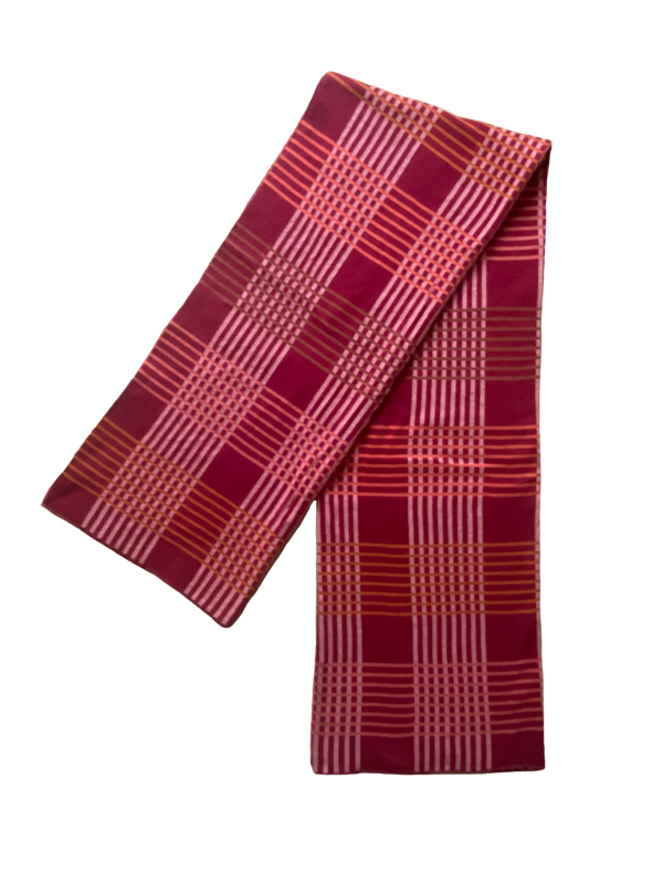 Ruth Red Jacquard Throw – Blødt børstet bomuld
