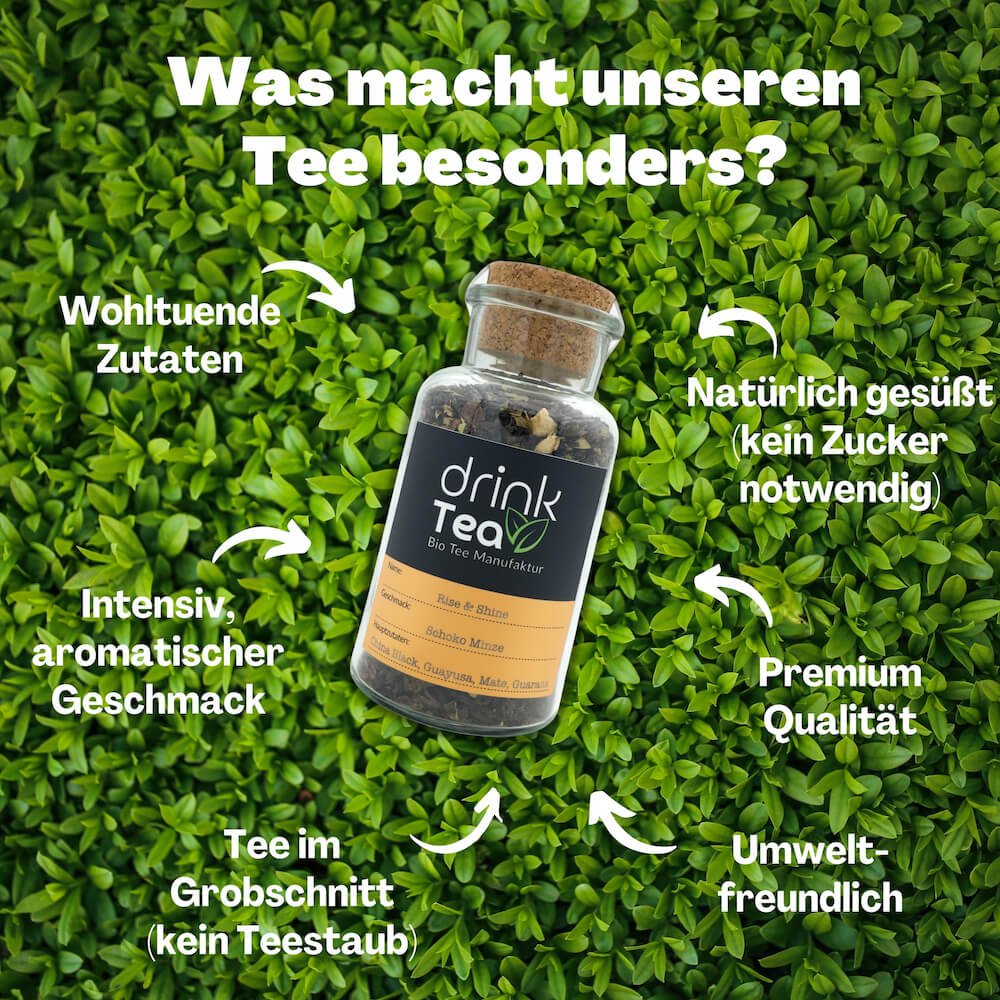 Bio Morgen Tee Rise&Shine Korkenglas