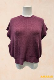Oversized ærmeløs striktrøje – VISCOSE – 22005