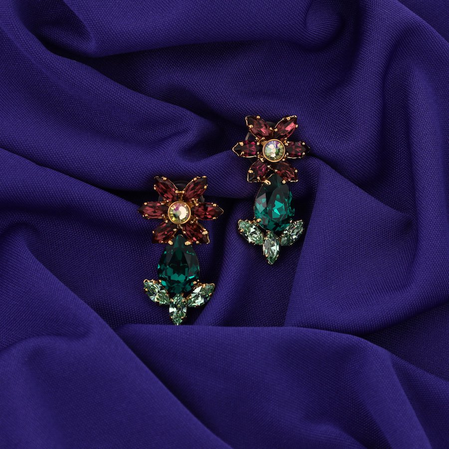 Tropical Flower Earrings Small