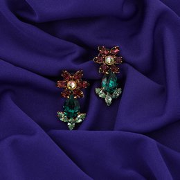Tropical Flower Earrings Small
