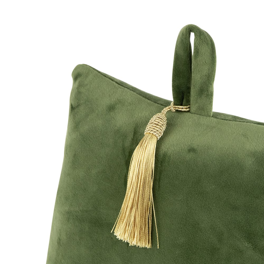 Door stopper velvet apple green 18cm