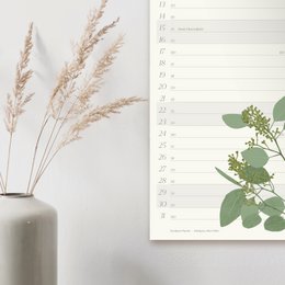 Wall calendar 2026 with hand-drawn flowers, FSC