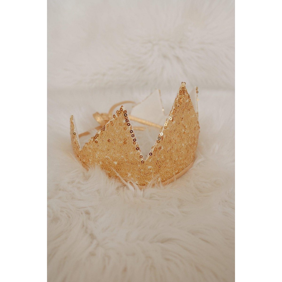 "Gouden pailletten" kroon en toverstok magische set