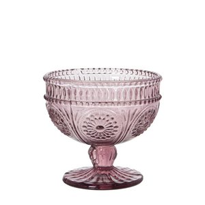 ROZE GLAZEN IJSKOKER _°10,5X10CM, VAATWASSER GESCHIKT ST15053