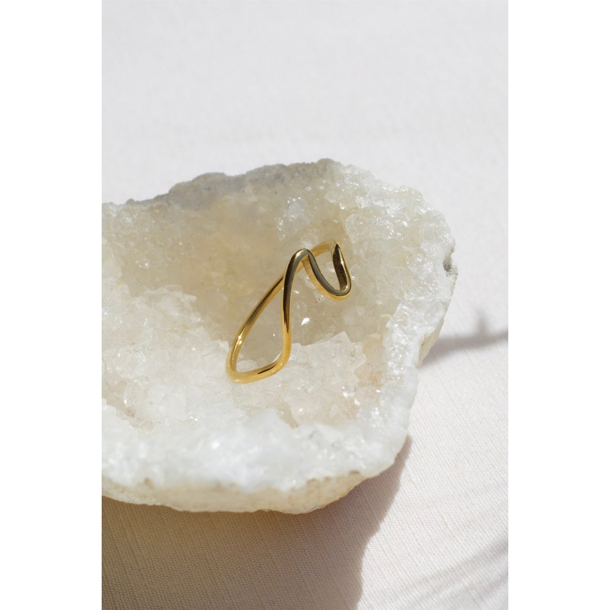 Mykonos - Dainty Ocean Waved Line Stacking Ring