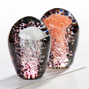 Paperweight "jellyfish" glass, height 11cm, 2 pieces. .