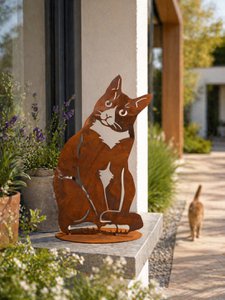 Cat Leonie made of stainless steel in a Coten steel look