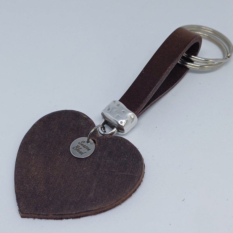 Sleutelhanger leren hart