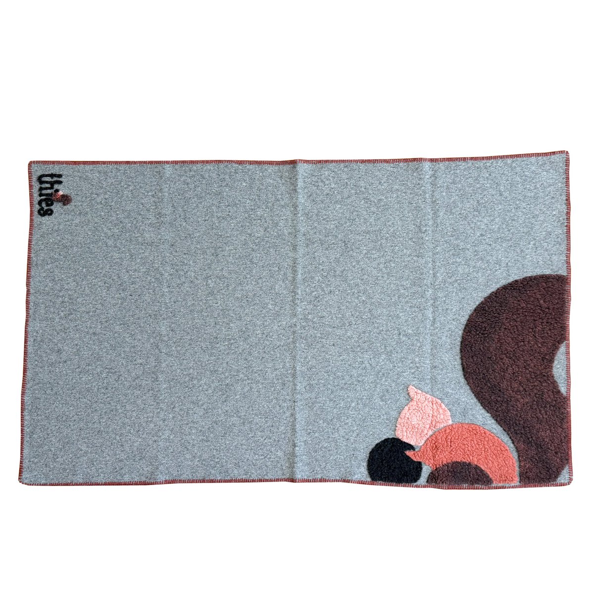 thies Eco Squirrel Wool Blanket grey