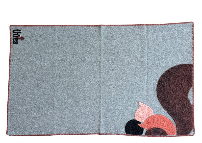 thies Eco Squirrel Wool Blanket grey