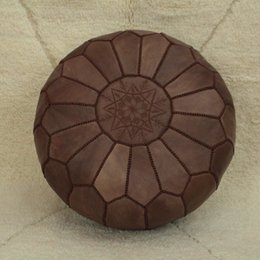 Dark Brown Moroccan Pouf