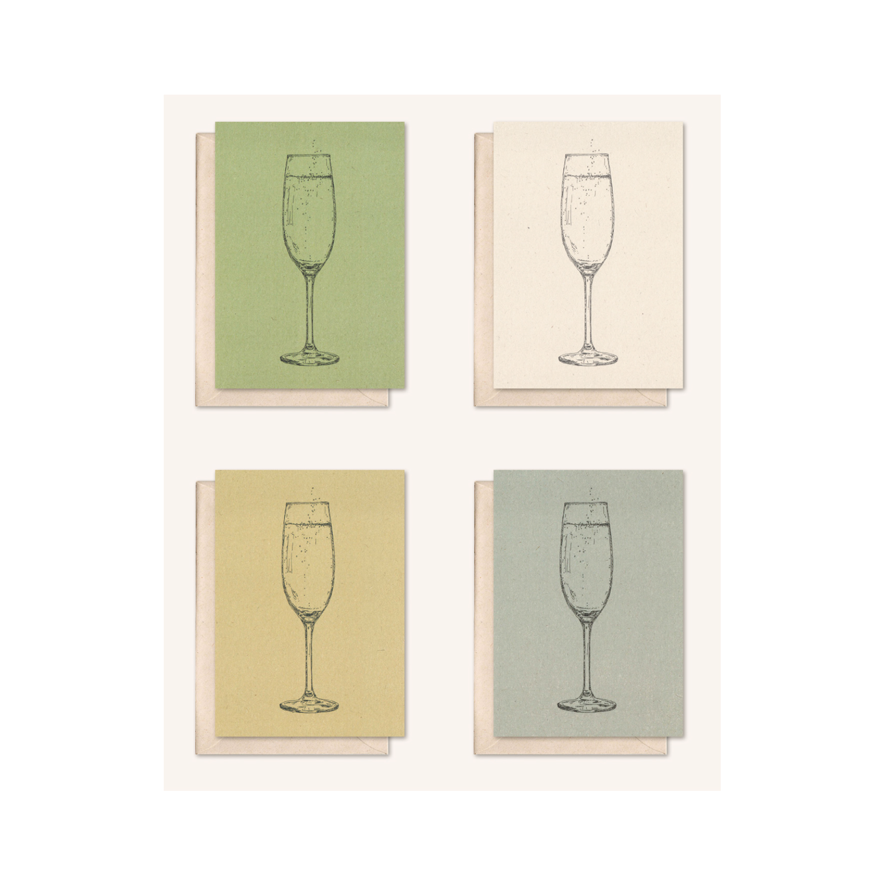 Tarjeta sostenible + sobre | Prosecco | flor de saúco