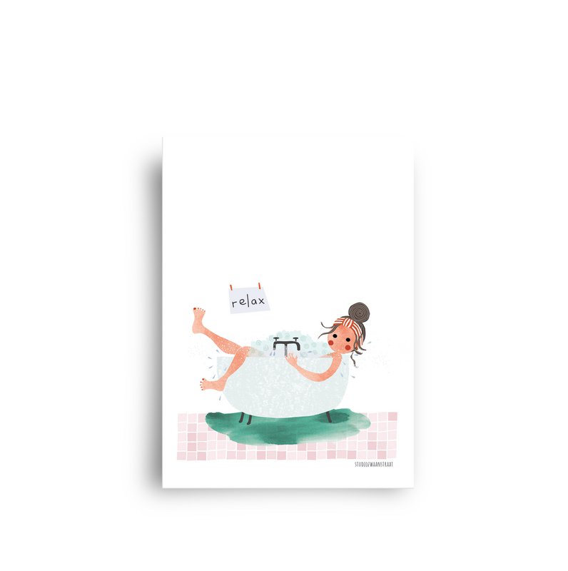 postkort - 'slap af'