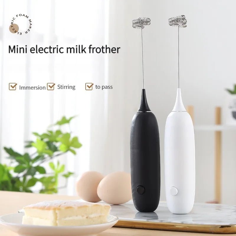 Batidor de huevos portátil, modelo de Batería de PC, batidor de espuma, cocina, automático, café, leche, espuma, herramientas para batir, 1 Batería de PC