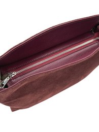 Suede and Genuine Leather Shoulder Bag, Made in Italy, art. 112756