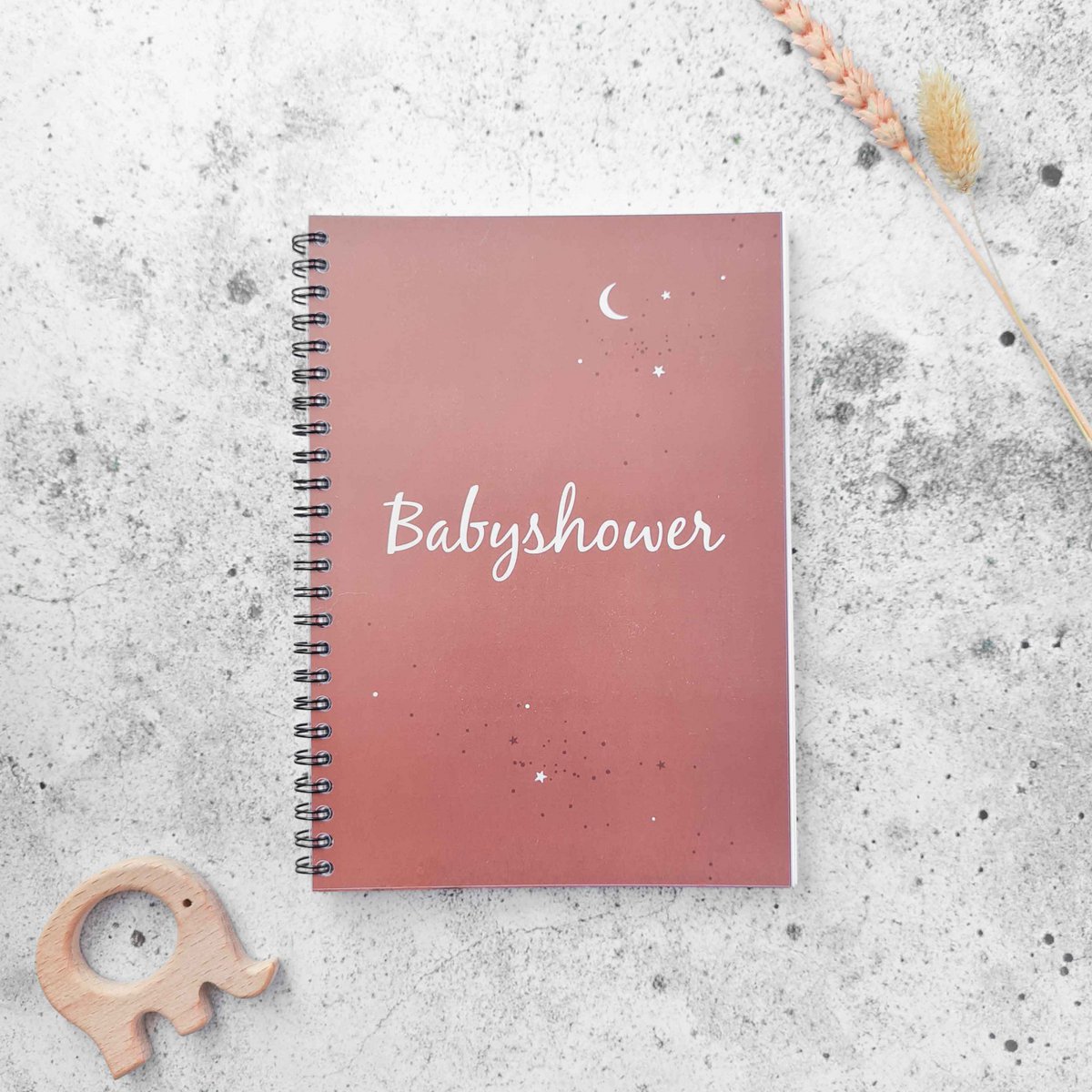 Baby shower fill-in book rust universe